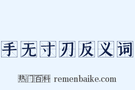 手无寸刃反义词是什么意思的图片